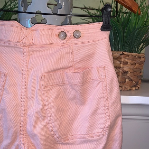 Madewell Greenwich Relaxed Peach Pants Cropped High Rise Size 23 - Picture 6 of 8